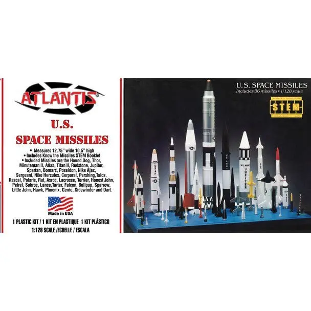 Atlantis U.S. Missile Set 36 Missiles Included STEM 1/128 Scale