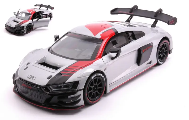 AUDI R8 LMS GT3 SILVER/RED 1