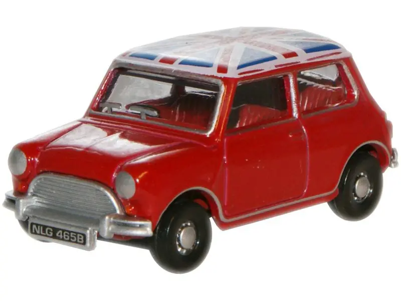 Austin Mini Tartan Red/Union Jack Roof 1