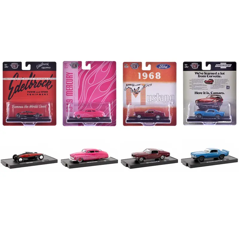 "Auto-Drivers" Set of 4 pieces in Blister Packs Release 115 Limited Edition to 7000 pieces Worldwide 1/64 Diecast Model Cars by M2 Machines