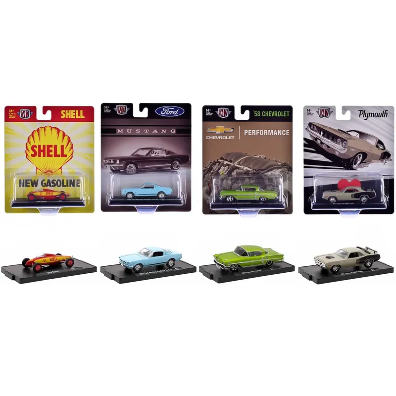 "Auto-Drivers" Set of 4 pieces in Blister Packs Release 117 Limited Edition to 7000 pieces Worldwide 1/64 Diecast Model Cars by M2 Machines