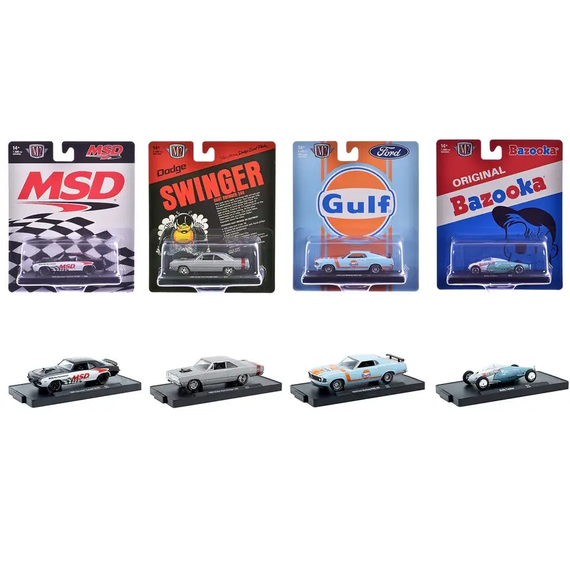 "Auto-Drivers" Set of 4 pieces in Blister Packs Release 131 Limited Edition to 7500 pieces Worldwide 1/64 Diecast Model Cars by M2 Machines