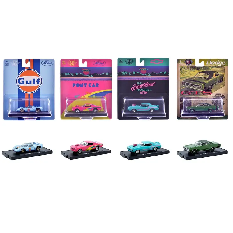 "Auto-Drivers" Set of 4 pieces in Blister Packs Release S07 Limited Edition to 7500 pieces Worldwide 1/64 Diecast Model Cars by M2 Machines