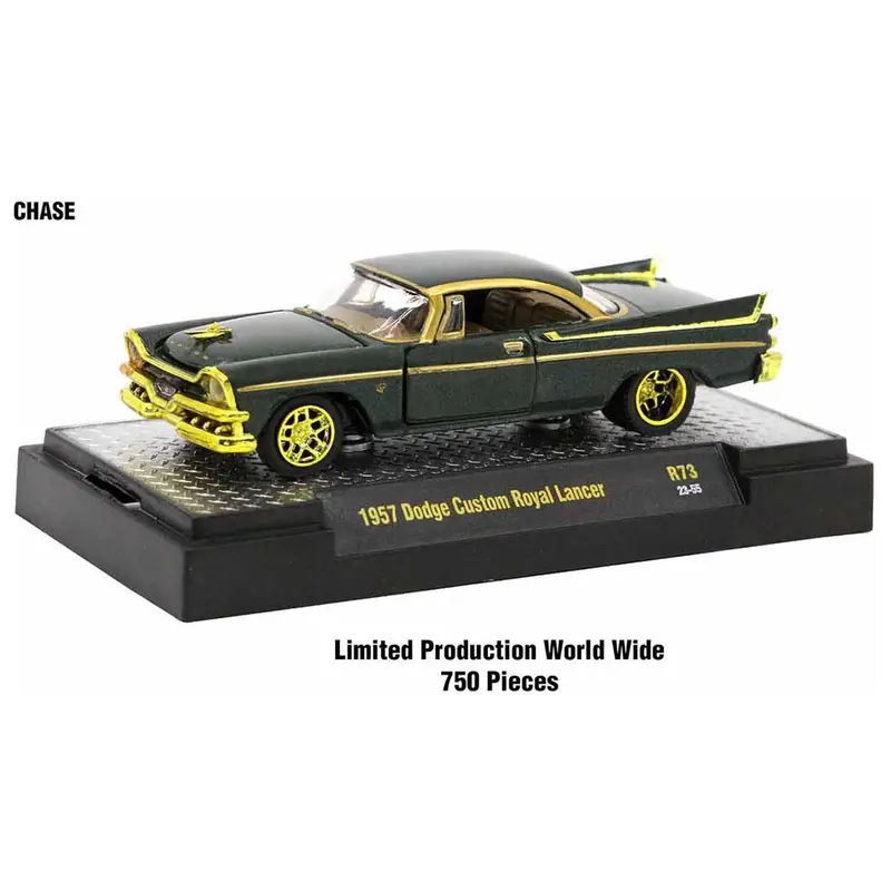 "Auto Meets" Set of 6 Cars IN DISPLAY CASES Release 73 Limited Edition 1/64 Diecast Model Cars by M2 Machines
