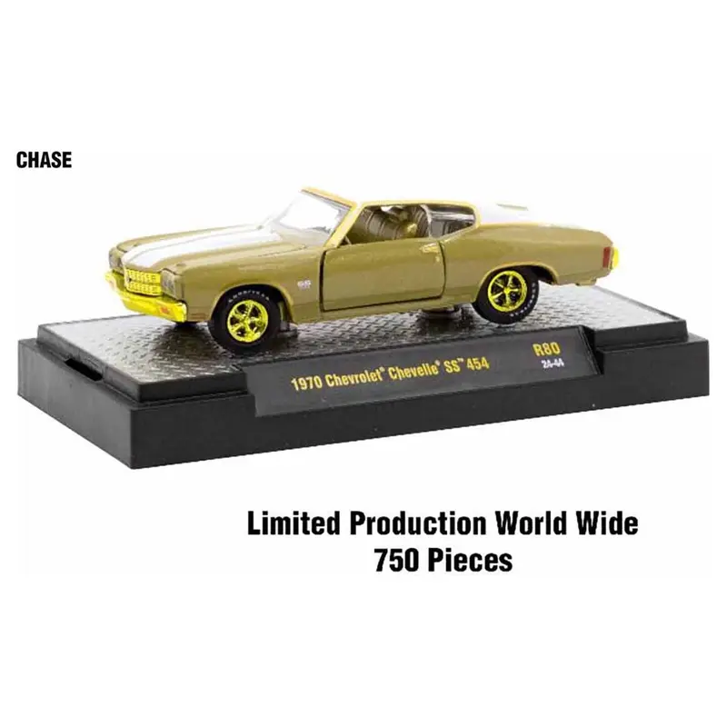 "Auto Meets" Set of 6 Cars IN DISPLAY CASES Release 80 Limited Edition 1/64 Diecast Model Cars by M2 Machines