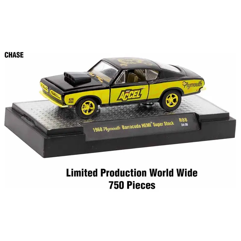 "Auto-Thentics" 6 piece Set Release 88 IN DISPLAY CASES Limited Edition 1/64 Diecast Model Cars by M2 Machines