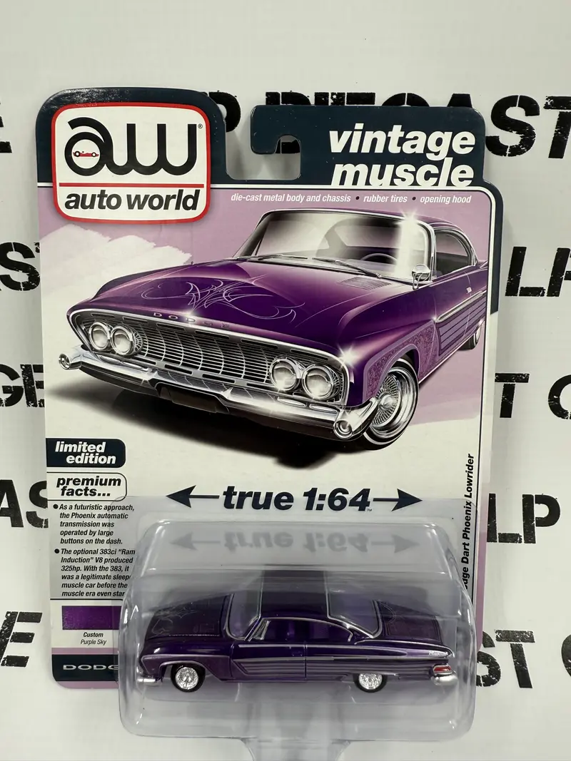 AUTO WORLD 1961 Dodge Dart Phoenix Lowrider Purple 1