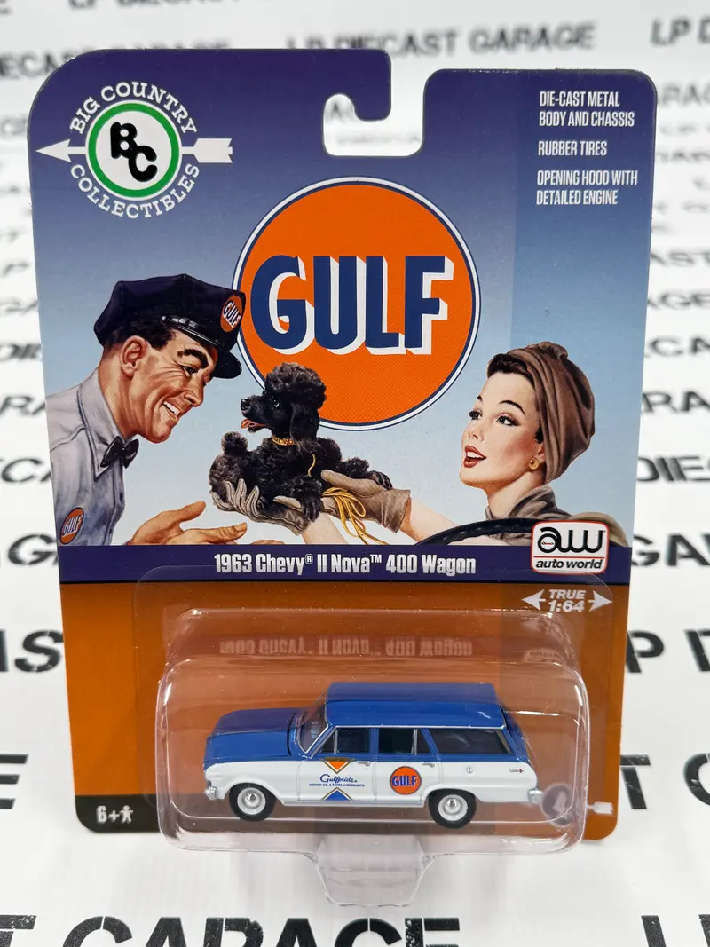 AUTO WORLD 1963 Chevy II Nova Wagon Gulf 1
