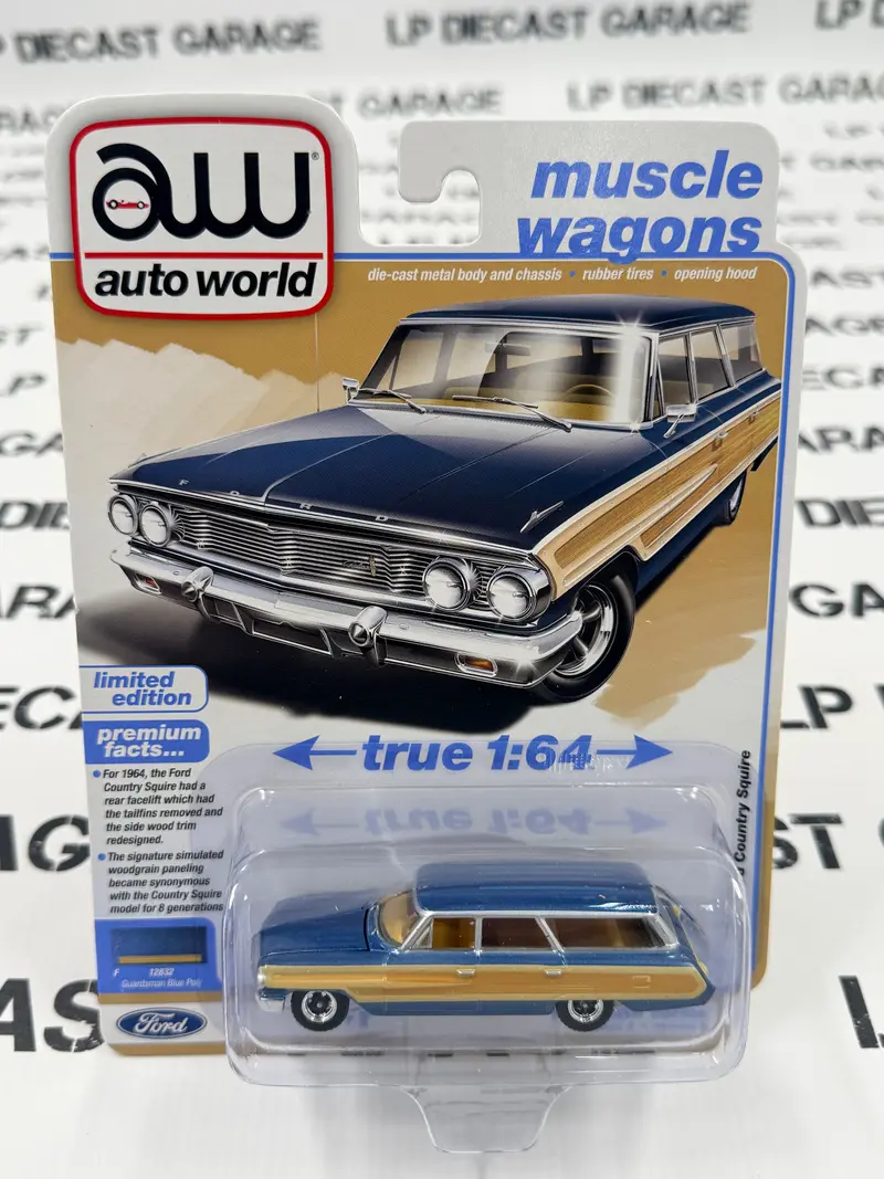 AUTO WORLD 1964 Ford Country Squire Blue 1