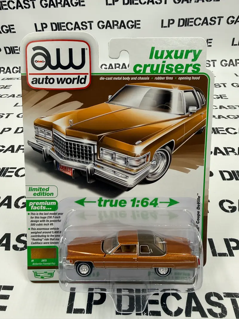 AUTO WORLD 1976 Cadillac Coupe DeVille Firemist 1