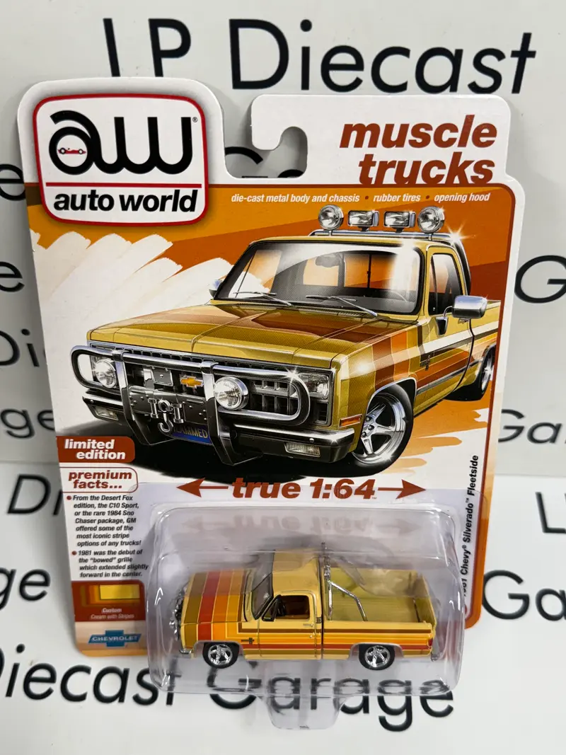 AUTO WORLD 1981 Chevrolet Silverado Fleetside Desert Fox Cream 1