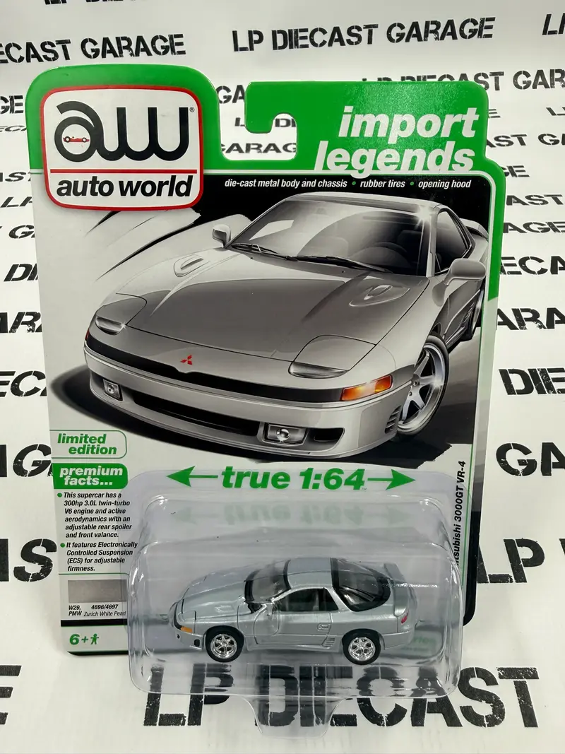 AUTO WORLD 1993 Mitsubishi 3000GT VR-4 White Pearl Silver 1