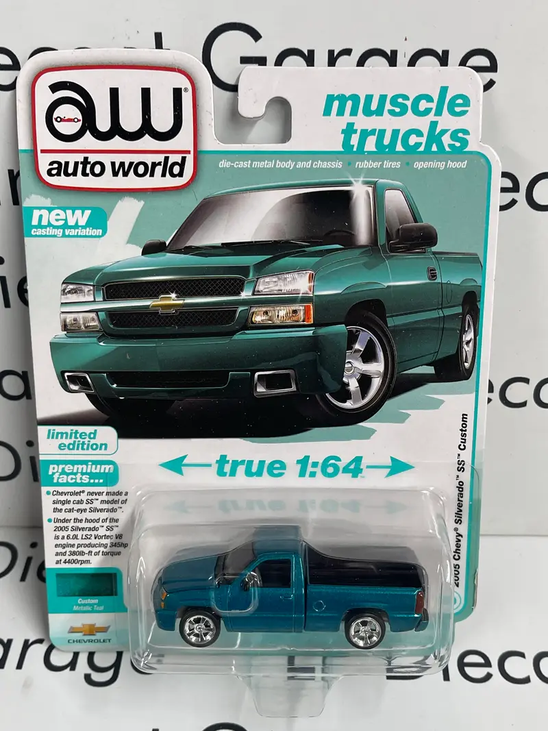 AUTO WORLD 2005 Chevy Silverado SS Teal 1