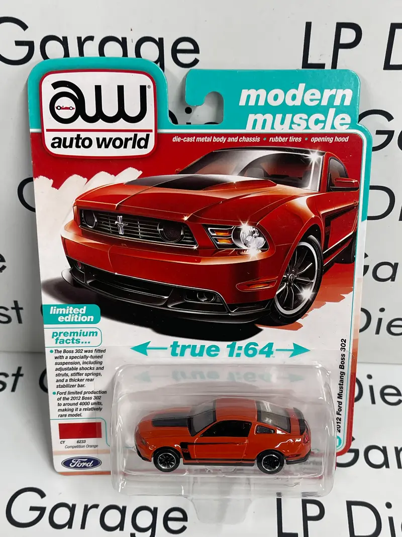 AUTO WORLD 2012 Ford Mustang Boss 302 Orange 1