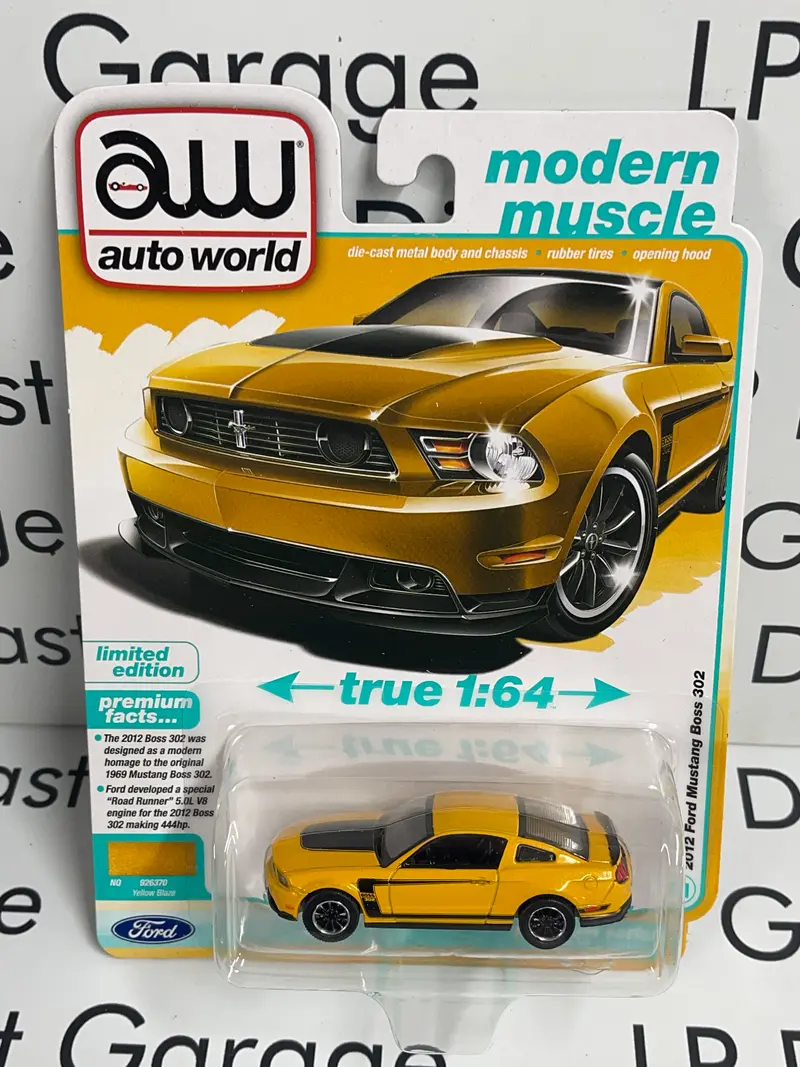 AUTO WORLD 2012 Ford Mustang Boss 302 Yellow 1