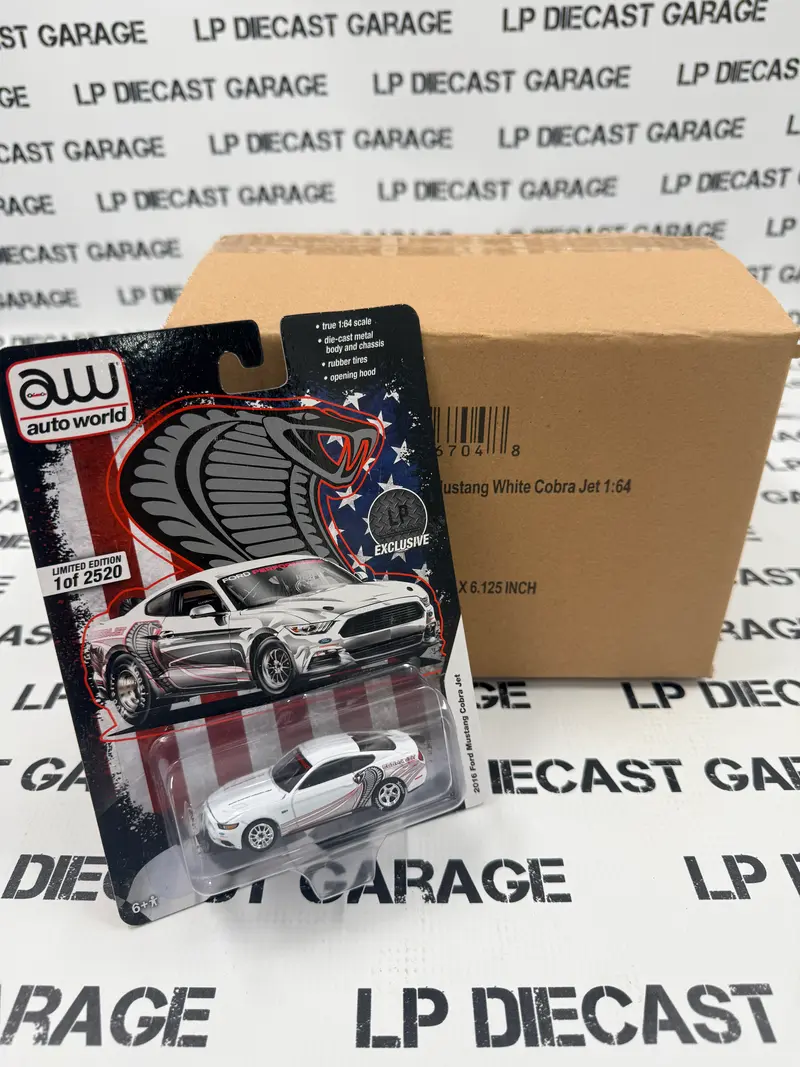 AUTO WORLD 2016 Ford Mustang Cobra Jet White LP Exclusive 1