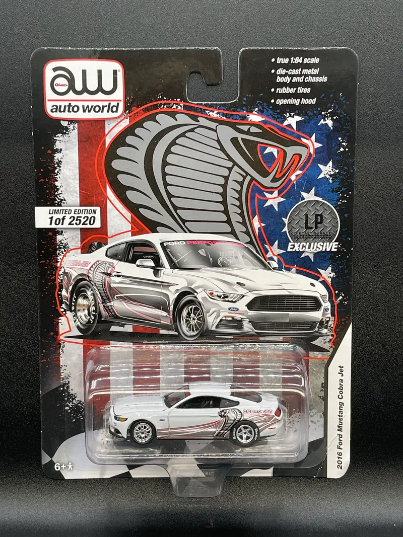 AUTO WORLD 2016 Ford Mustang Cobra Jet White LP Exclusive 1