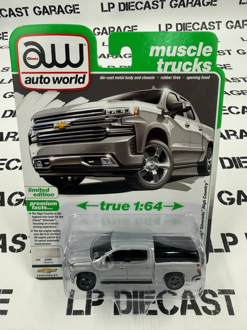 AUTO WORLD 2019 Chevy Silverado High Country Silver 1