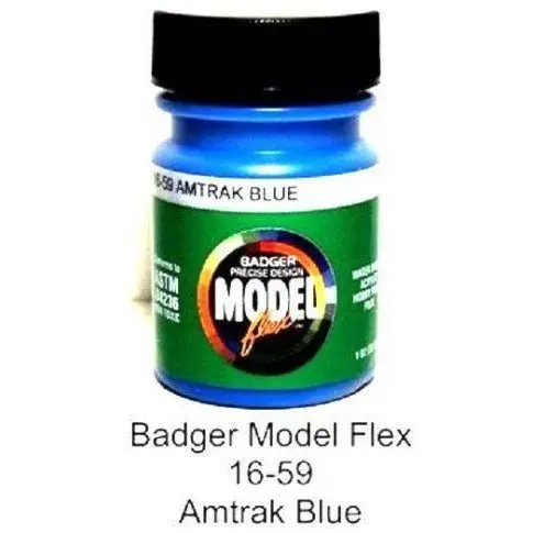 Badger Model Flex 1659 Amtrak Blue 1 Oz Acrylic Paint Bottle