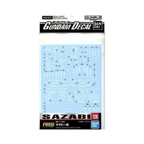 Bandai (2587951) GD-126 RG Sazabi "Char's Counterattack" (Bag/6) , Bandai Hobby Decal
