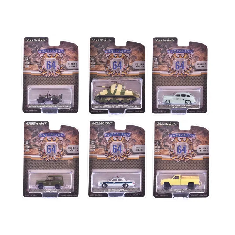 "Battalion 64" Series 5 Set of 6 pieces 1/64 Diecast Models by Greenlight