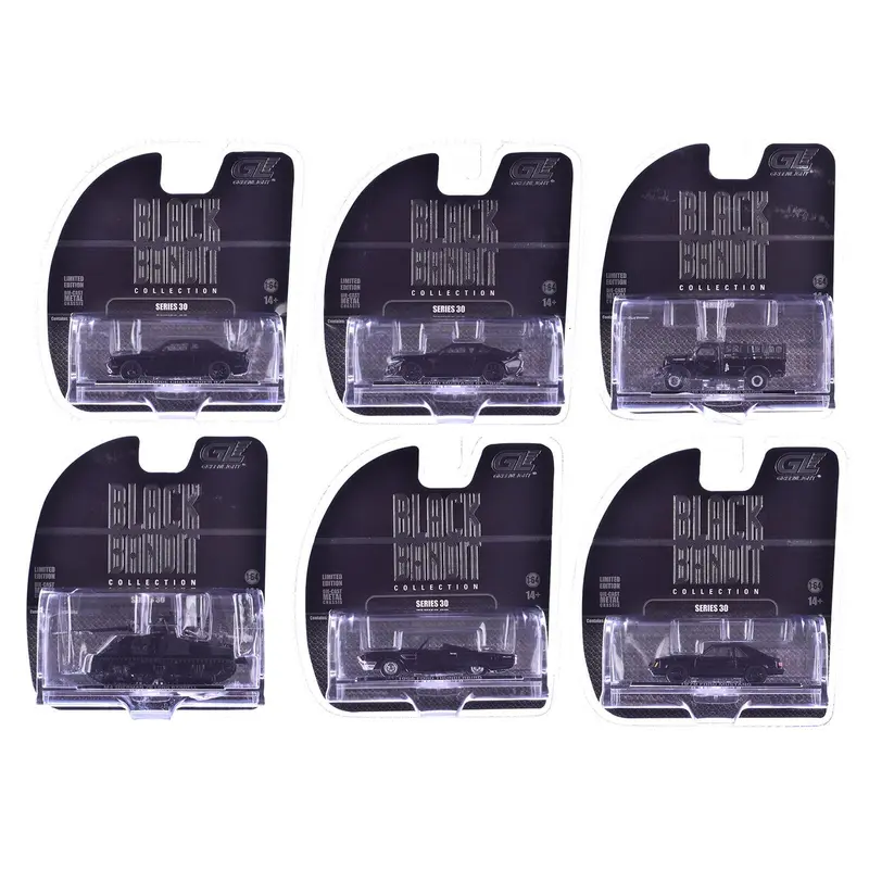 "Black Bandit" 6 piece Set Series 30 1/64 Diecast Model Cars by Greenlight