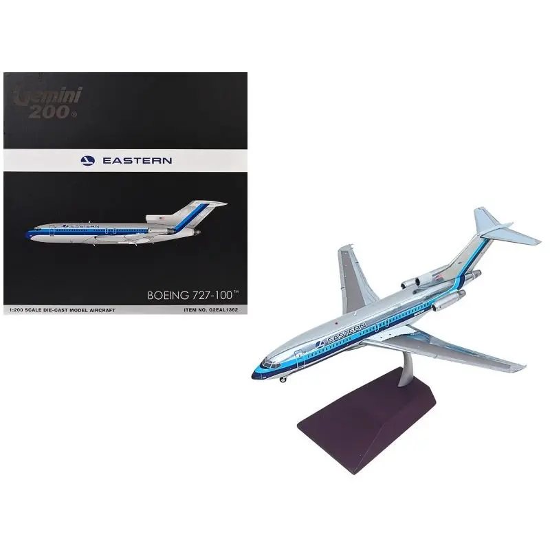 Boeing 727-100 Commercial Aircraft "Eastern Air Lines" (N8120N) Silver with Blue Stripes "Gemini 200" Series 1/200 Diecast Model Airplane by GeminiJets