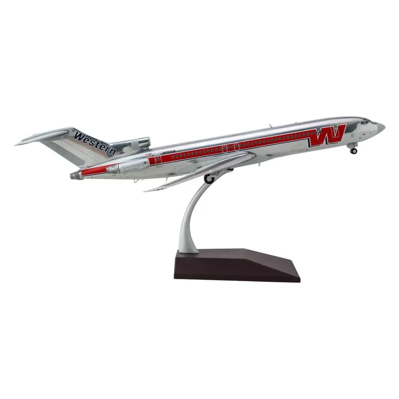 Boeing 727-200 Commercial Aircraft "Western Airlines" (N2805W) Silver with Red Stripes "Gemini 200" Series 1/200 Diecast Model Airplane by GeminiJets