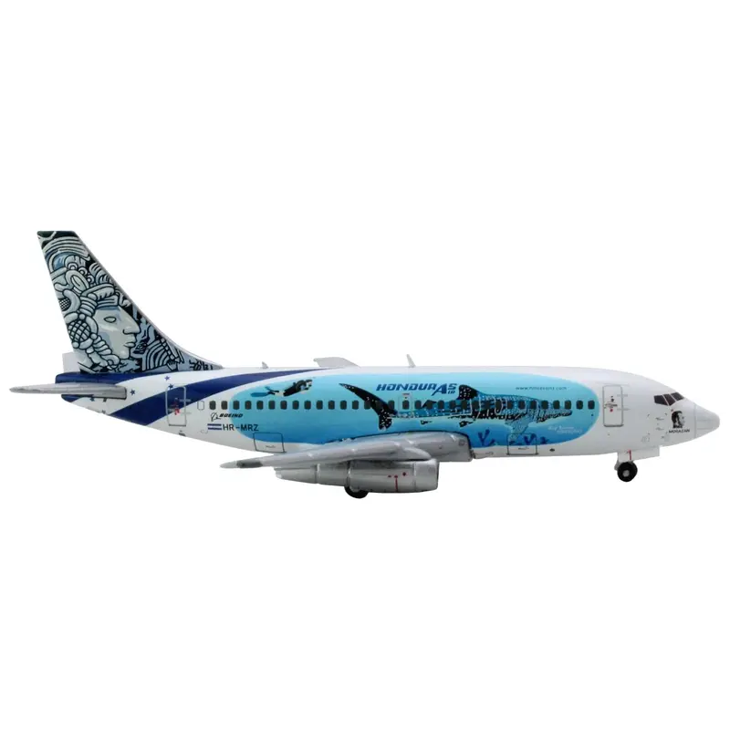 Boeing 737-200 Commercial Aircraft "Aviatsa Honduras" (HR-MRZ) White with Blue Graphics 1/400 Diecast Model Airplane by GeminiJets