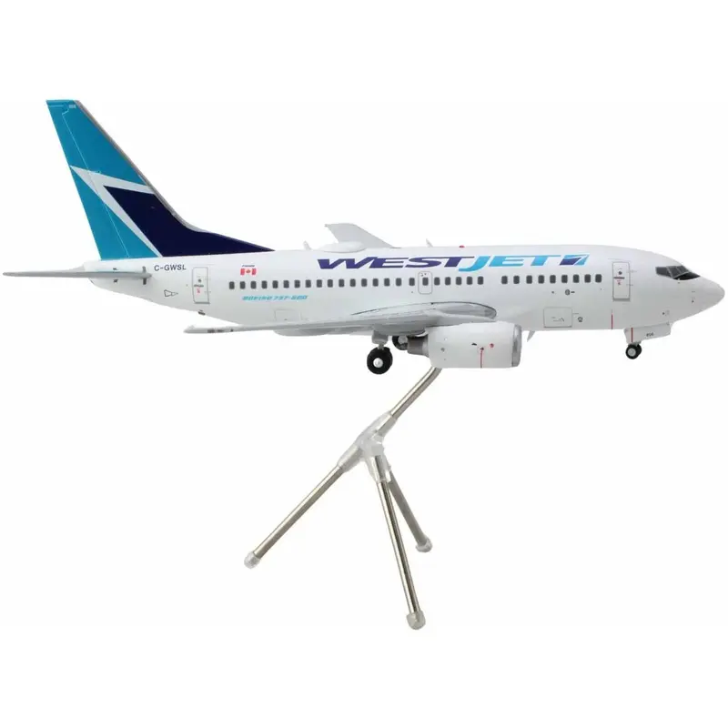 Boeing 737-600 Commercial Aircraft "WestJet" (C-GWSL) White with Blue Tail "Gemini 200" Series 1/200 Diecast Model Airplane by GeminiJets