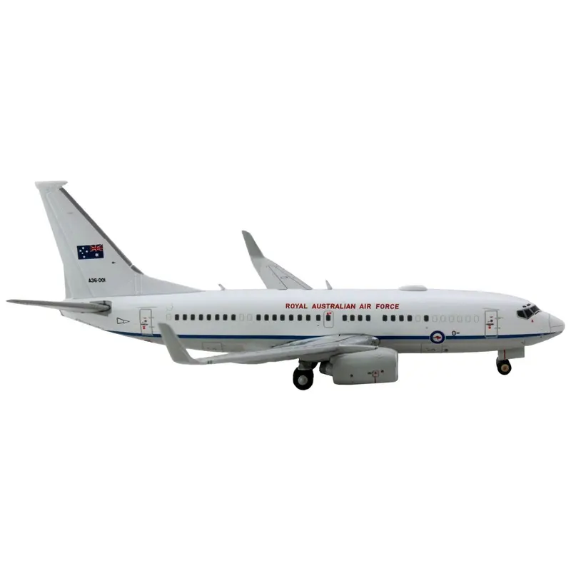 Boeing 737-700 Aircraft "Royal Australian Air Force" (A36-001) White with Blue Stripes "Gemini Macs" Series 1/400 Diecast Model Airplane by GeminiJets