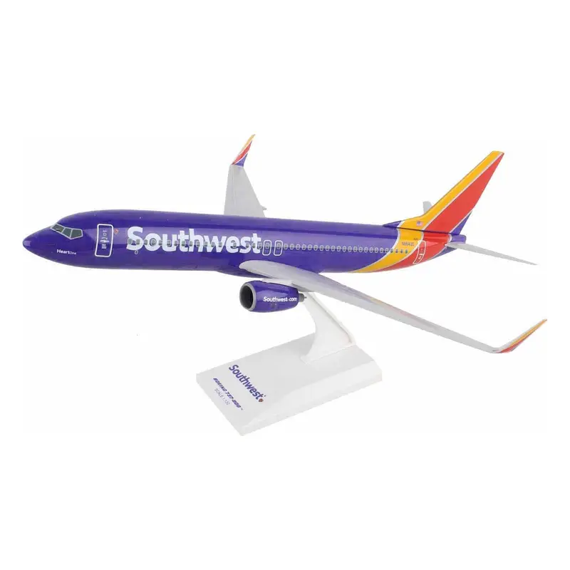 Boeing 737-800 Commercial Aircraft "Southwest Airlines - Heart One" (N8642E) Blue with Striped Tail (Snap-Fit) 1/130 Plastic Model by Skymarks