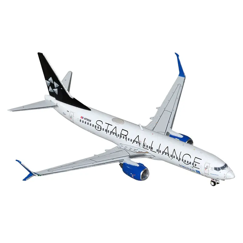 Boeing 737-800 Commercial Aircraft "United Airlines - Star Alliance" (N76516) White with Black Tail 1/400 Diecast Model Airplane by GeminiJets