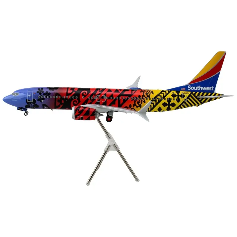Boeing 737 MAX 8 Commercial Aircraft "Southwest Airlines - Imua One" (N8710M) Hawaiian Graphics "Gemini 200" Series 1/200 Diecast Model Airplane by GeminiJets