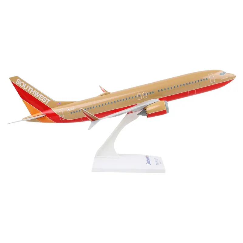 Boeing 737 MAX 8 Commercial Aircraft "Southwest Airlines" (N572UP) Tan with Red and Orange Stripes (Snap-Fit) 1/130 Plastic Model by Skymarks