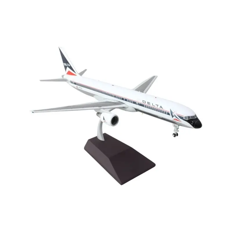 Boeing 757-200 Commercial Aircraft "Delta Air Lines" (N607DL) White with Red and Blue Stripes "Gemini 200" Series 1/200 Diecast Model Airplane by GeminiJets