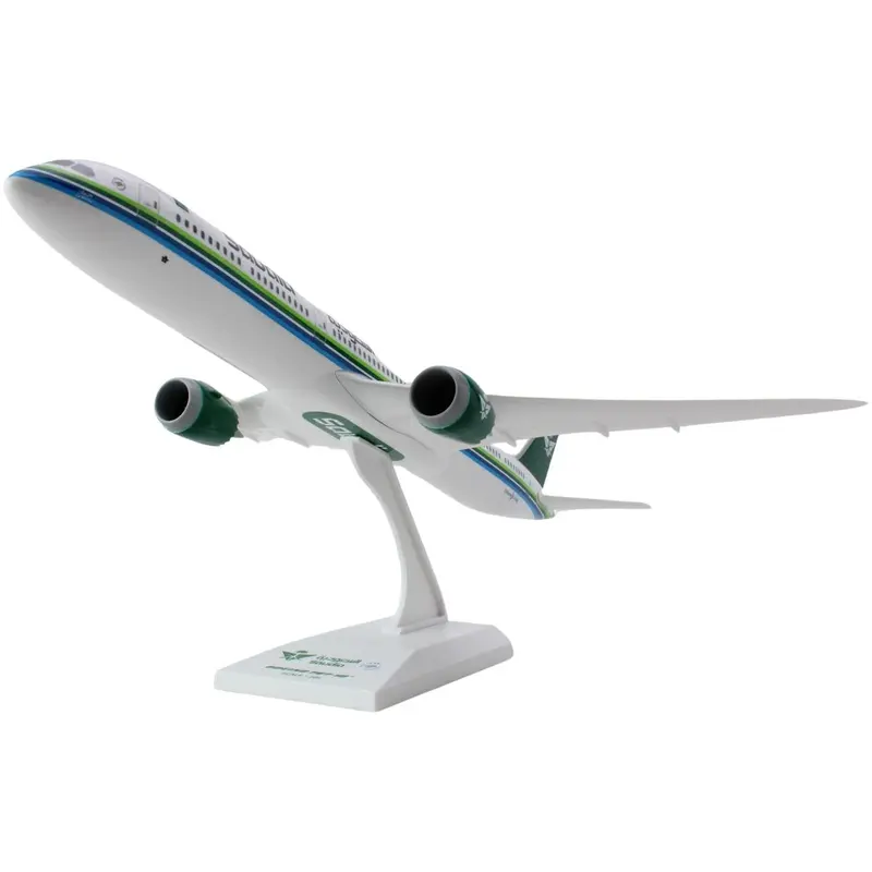 Boeing 787-10 Commercial Aircraft "Saudia Airlines" White with Green and Blue Stripes (Snap-Fit) 1/200 Plastic Model by Skymarks