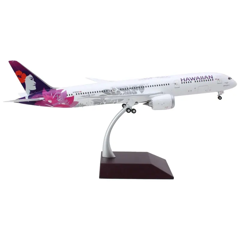 Boeing 787-9 Dreamliner Commercial Aircraft "Hawaiian Airlines" (N780HA) White with Purple Tail "Gemini 200" Series 1/200 Diecast Model Airplane by GeminiJets