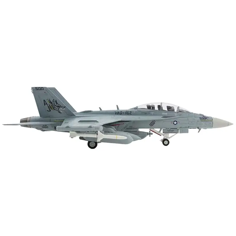Boeing EA-18G Growler Aircraft "VAQ-142 Gray Wolves USS Gerald R. Ford" (2023) United States Navy "Air Power Series" 1/72 Diecast Model by Hobby Master