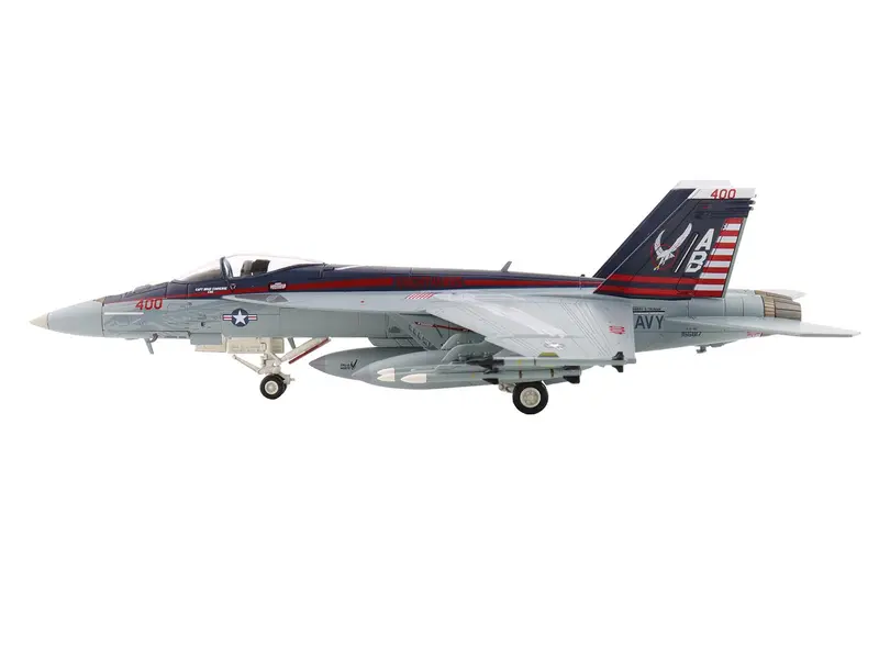 Boeing F/A-18E Super Hornet Fighter Aircraft "166817 VFA-136 Knighthawks USS Trumman" (2024) United States Navy "Air Power Series" 1/72 Diecast Model by Hobby Master