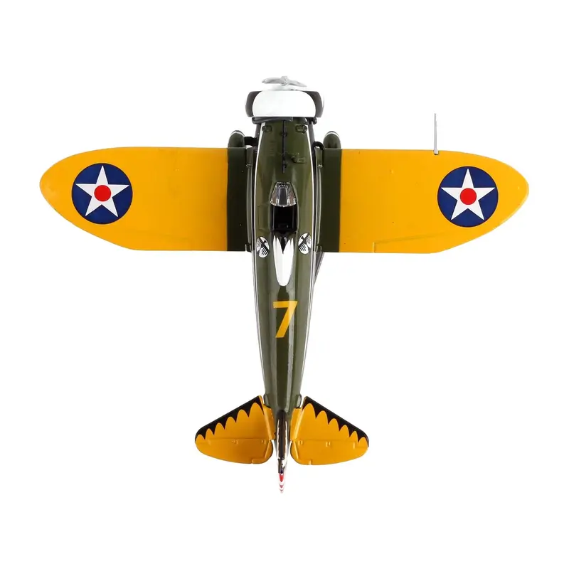 Boeing P-26 "Peashooter" Fighter Aircraft United States Army Air Corps 1/63 Diecast Model Airplane by Postage Stamp