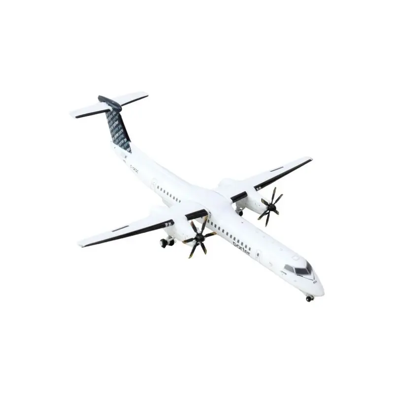 Bombardier Q400 Commercial Aircraft "Porter Airlines" (C-GKQC) White with Dark Blue Tail 1/400 Diecast Model Airplane by GeminiJets