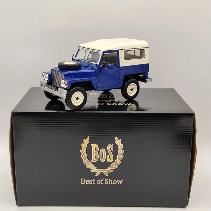 BOS 1/18 Light weight Series III 1973 blue & white BOS382 Resin Model Auto Car Gift Collection Toys