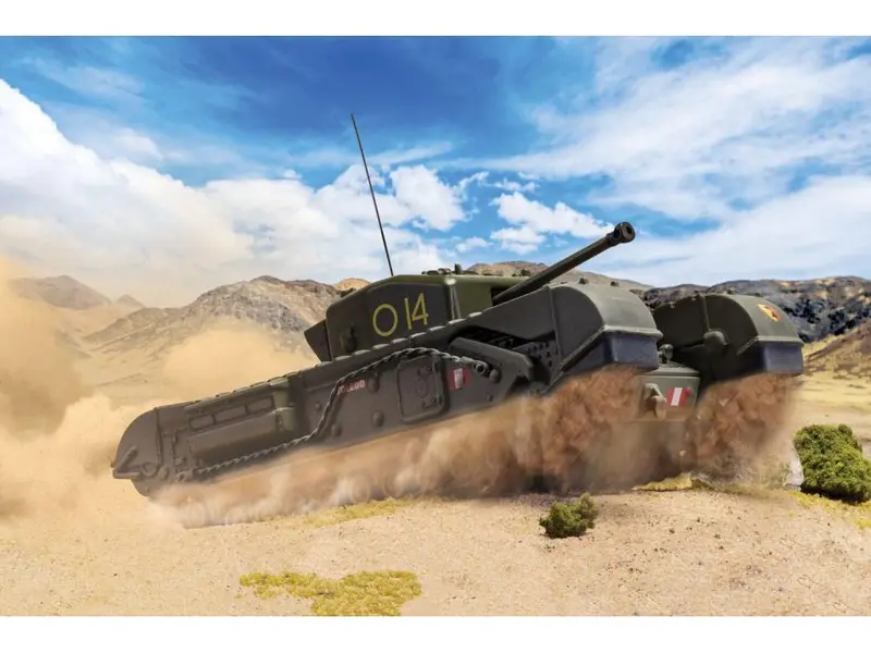 British Churchill MkIV Tank 21st Tunisia43 To Catch a Tiger - C Squadron  14 Troop 1