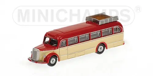 BUS MERCEDES BENZ O 6600 1950 RED & CREAM - 1/160 - Minichamps