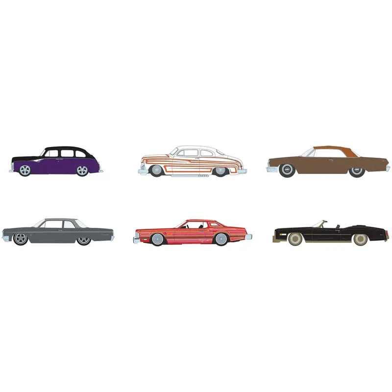 "California Lowriders" Set of 6 pieces Series 6 1/64 Diecast Model Cars by Greenlight