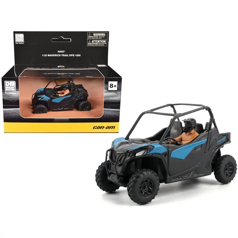 Can-Am Maverick Trail DPS 1000 Blue and Black with Driver Figure 1/32 Diecast Model by BRP Models