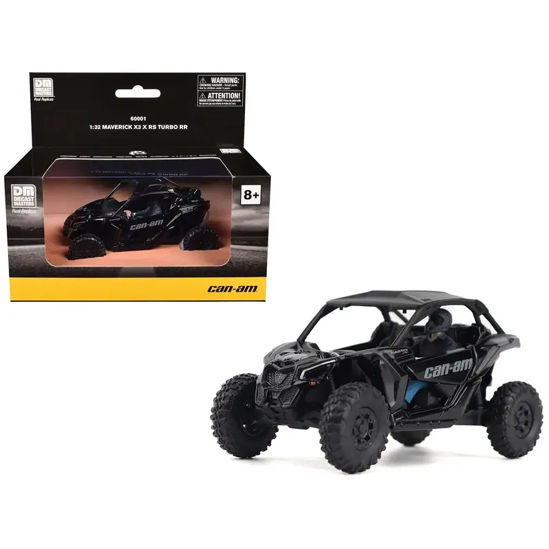 Can-Am Maverick X3 X RS Turbo RR Triple Black with Driver Figure 1/32 Diecast Model by BRP Models