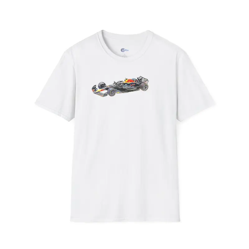 Cartoon Art Red Bull Racing RB19 #11 Sergio Perez "Oracle" 2nd Place F1 Formula One "Italian GP" (2023) - Unisex T-Shirt