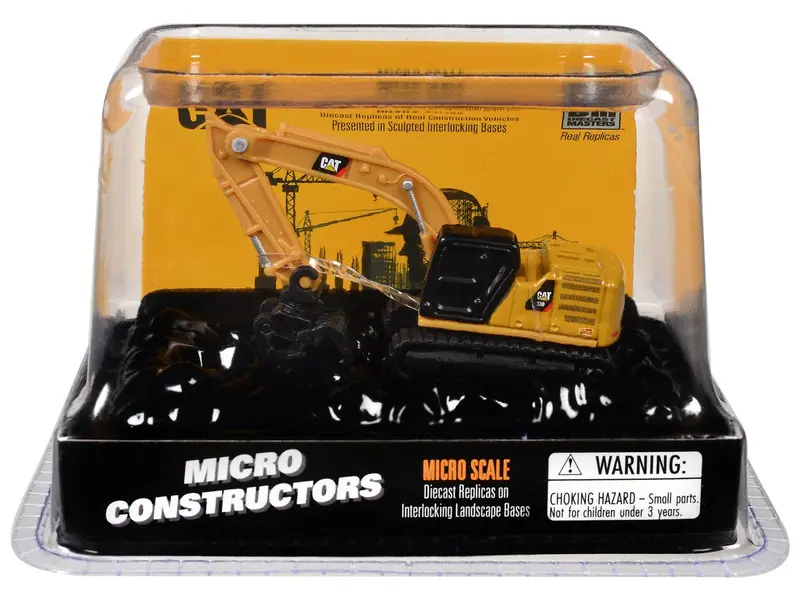 CAT Caterpillar 320 Hydraulic Excavator Grapple Yellow "Micro-Constructor" Series Diecast Model by Diecast Masters